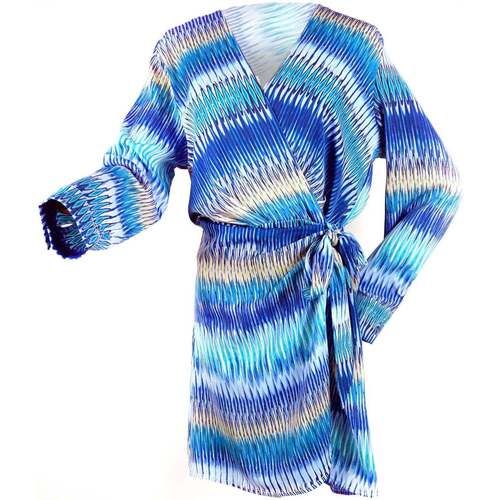 Vêtements Femme Robes Robe En Flannelle à Carreaux Robe courte Izma Bleu