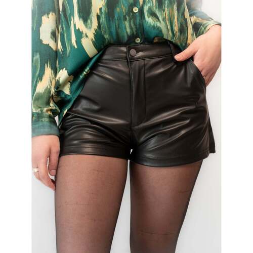Vêtements Femme Shorts / Bermudas Sab & Jano Short simili noir Gotham simili Noir