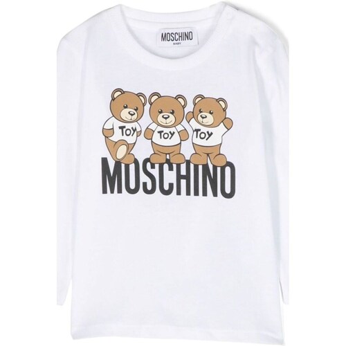 Moschino MZO00DLAA10 Blanc - Vêtements T-shirts manches courtes Femme 49,00  €