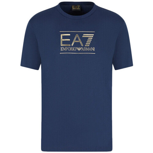 Vêtements Homme T-shirts & Polos Ea7 Emporio Armani cross Tee-shirt Bleu