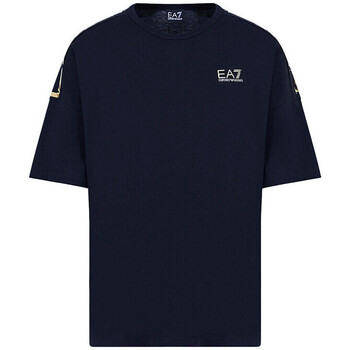 Vêtements Homme Emporio Armani slim-cut stripe-print shirt Ea7 Emporio Armani Tee-shirt EA7 Bleu