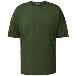 Vêtements Homme T-shirts & Polos Ea7 Emporio velvet-effect Armani Tee-shirt EA7 Beige