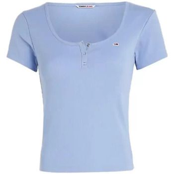 Vêtements Femme T-shirts manches courtes Tommy Jeans flag Bleu