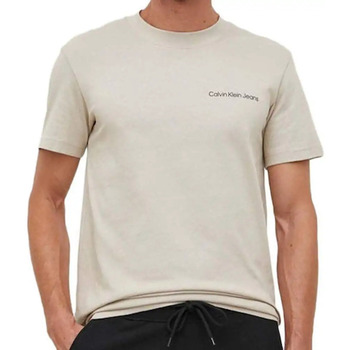 Vêtements Homme T-shirts Jackets courtes Calvin Klein Jeans logo tape Beige
