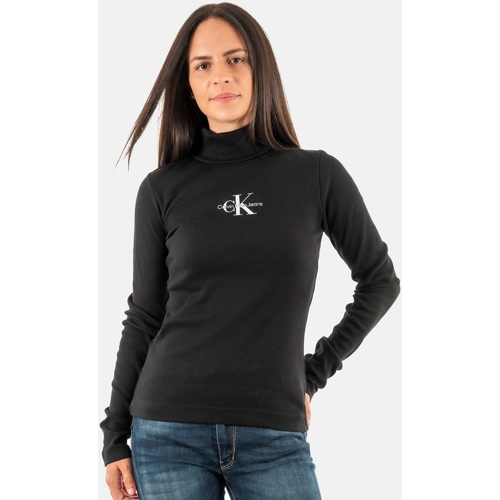 Calvin Klein Jeans j20j222024 Noir - Vêtements T-shirts manches longues  Femme 59,90 €