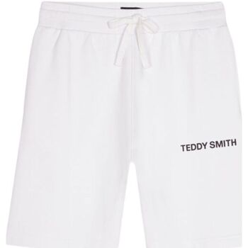 Vêtements Homme Nouval Shorts / Bermudas Teddy Smith Bermuda confort en tissu molletonné - S-REQUIRED SH Blanc