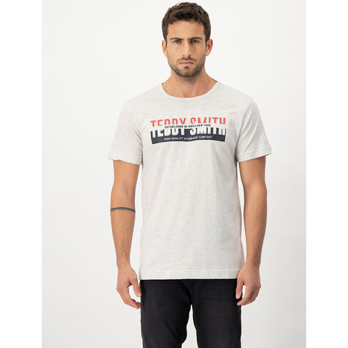 Vêtements Homme T-shirts & Polos Teddy Smith T-shirt col rond jersey homme - T-GORDON MC JERSEY Blanc