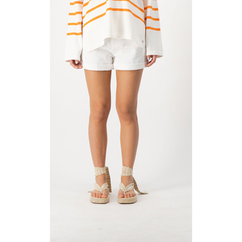 Vêtements Femme Shorts / Bermudas Teddy Smith Short toile couleur - S-MOM ROLLER COLOR Blanc