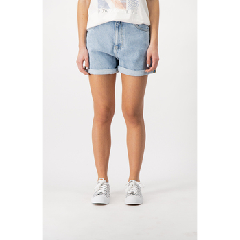 Vêtements Femme Shorts / Bermudas Teddy Smith Short coupe 5 poches taille haute SMOM ROLLER Bleu