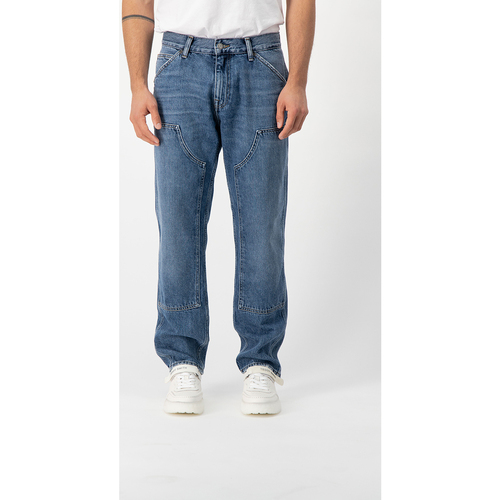 Teddy Smith Jean straight - WORKER USED Bleu - Vêtements Jeans Homme 99,00 €