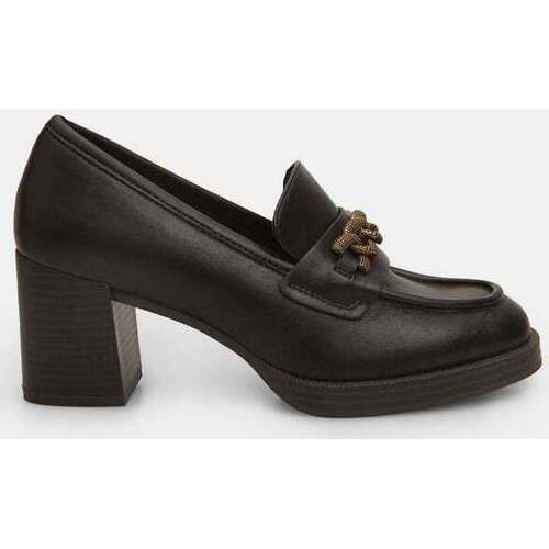 Chaussures Femme Escarpins Bata Mocassins pour femme avec talon et Noir