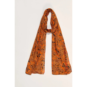 Accessoires textile Femme Echarpes / Etoles / Foulards La Fiancee Du Mekong Grand foulard rectangulaire imprimé GRIMM Orange