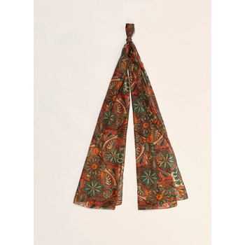 Accessoires textile Femme Echarpes / Etoles / Foulards Linge de maisonkong Foulard en soie imprimée NOLIN Orange