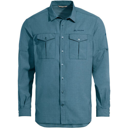 Vêtements Homme Chemises manches longues Vaude Mens Rosemoor LS Shirt II Bleu