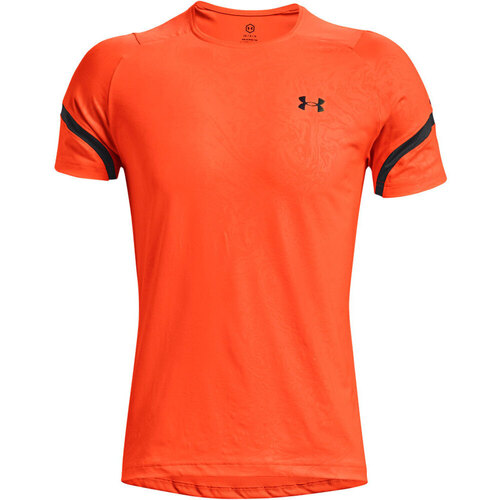 Vêtements Homme T-shirts manches courtes Under Armour UA RUSH 2.0 EMBOSS SS Orange