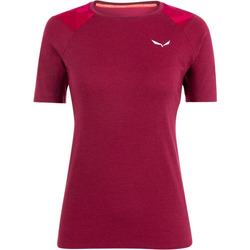 Vêtements Femme T-shirts manches courtes Salewa CRISTALLO WARM AMR W T-SRT. Rouge