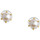 Montres & Bijoux Femme Boucles d'oreilles Cleor Boucles d'oreilles en or 375/1000 et perle Doré
