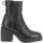 Chaussures Femme Boots Kaporal Bottine à Talon Cuir Azra Noir