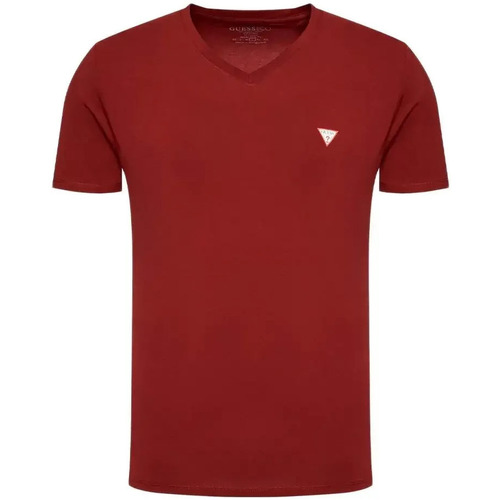 Vêtements Homme T-shirts manches courtes Guess g triangle Bordeaux