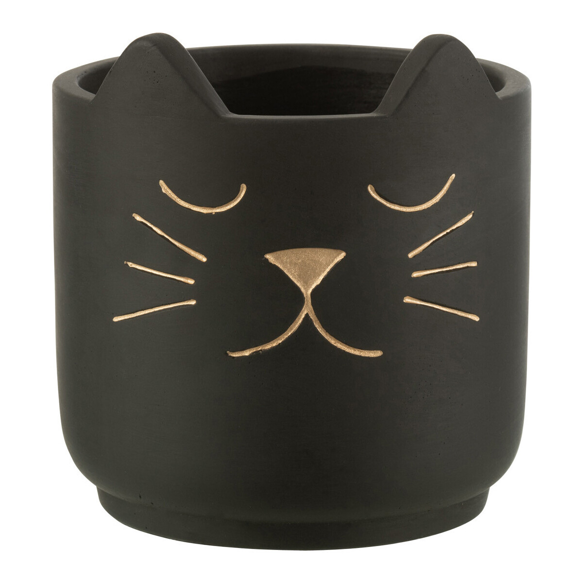 Maison & Déco Vases / caches pots d'intérieur Jolipa Cache Pot de Fleurs Chat Noir Noir