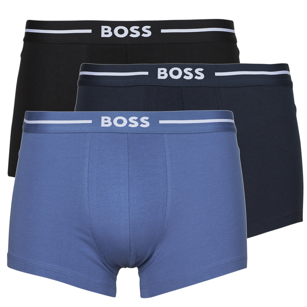 Sous-vêtements Homme Boxers BOSS PREMIUM ESSENTIALS X3 Noir / Bleu / Marine