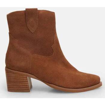 Chaussures Femme Boots Bata Bottines texanes pour femmes en cuir Beige