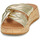 Chaussures Femme Mules FitFlop F-Mode Leather-Twist Flatform Slides (Cork Wrap) Doré / Marron