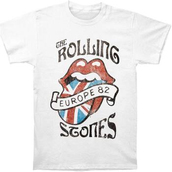 Vêtements T-shirts manches longues The Rolling Stones Europe 82 Blanc