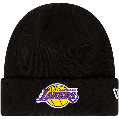 Accessoires textile Homme Bonnets New-Era Essential Cuff Beanie Los Angeles Lakers Hat Noir