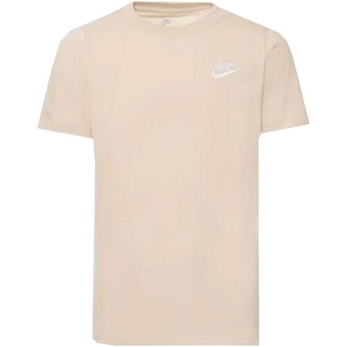 Vêtements Garçon T-shirts manches courtes Grey Nike K nsw tee emb futura Beige