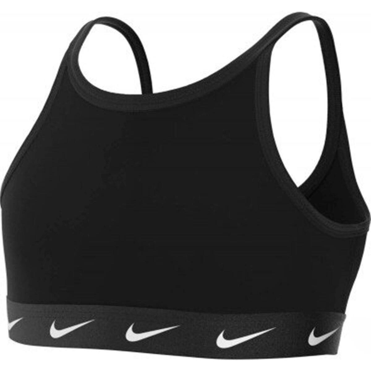 Vêtements Fille T-shirts manches courtes Nike G nk df  one bra Noir