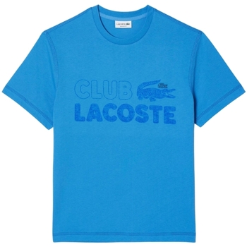 Vêtements Homme T-shirts & Polos Lacoste T shirt col rond  Ref 59966 L99 Bleu Bleu