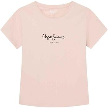 Vêtements Fille Siola peter pan-collar cotton-blend dress Pink Pepe jeans  Rose