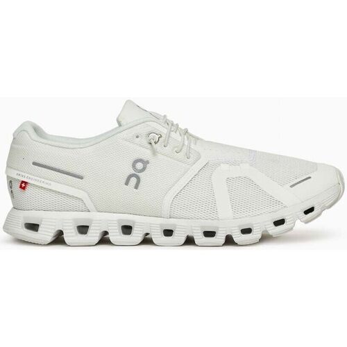 Chaussures Baskets mode On Running nero CLOUD 5 - 59.98376-UNDYED-WHITE/WHITE Blanc