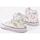 Chaussures Fille Baskets CONVERSE Ctas Lift Hi 572240C Ghost Steel Egret CHUCK TAYLOR ALL STAR EASY-ON FELINE FLORALS Rose