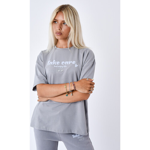 Vêtements Femme T-shirts & Polos Project X Paris Tee Shirt Denim F231110 Gris