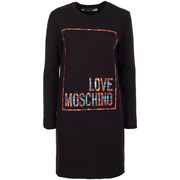 Love Moschino robe courte en polaire noire