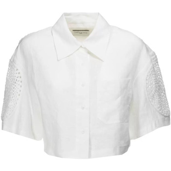 Vêtements Femme Chemises / Chemisiers Isabelle Blanche Chemise en lin blanc Blanc