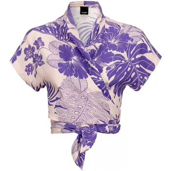 Vêtements Femme Chemises / Chemisiers Pinko Blouse violette à imprimé fleuri Violet