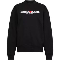 Vêtements Femme Sweats Karl Lagerfeld sweat col rond noir Cara Karl Noir