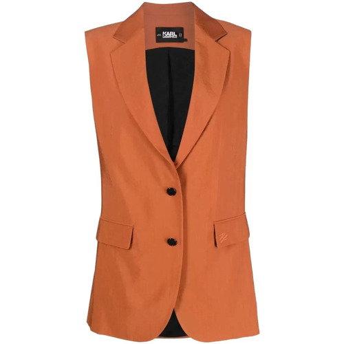 Vêtements Femme Vestes / Blazers Karl Lagerfeld Gilet ajusté Orange