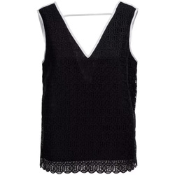 Vêtements Femme Débardeurs / T-shirts Sweatshirt sans manche Karl Lagerfeld Haut brodé noir Noir