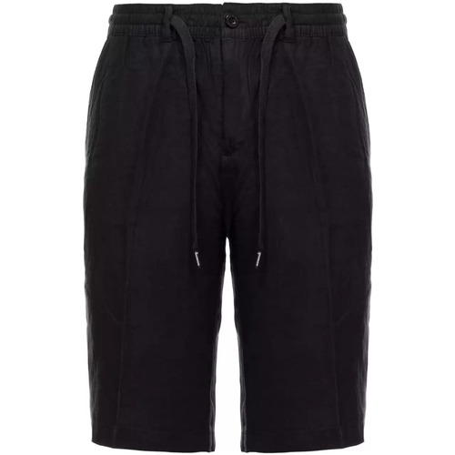 Vêtements Homme tailored Shorts / Bermudas John Richmond Bermuda en lin noir Noir