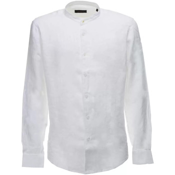 Vêtements Homme Chemises manches longues Outfit Chemise en lin blanc Blanc