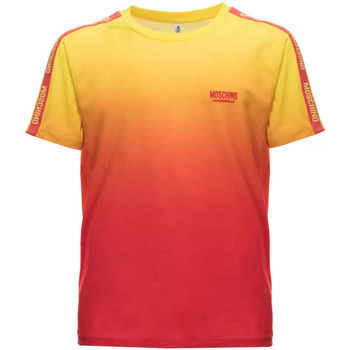 Vêtements Homme T-shirts & Polos Moschino T-shirt jaune  avec bandes logotées sur les épaules Jaune
