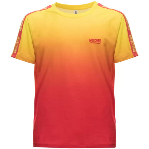 Vêtements Homme Faire un retour Moschino T-shirt jaune  avec bandes logotées sur les épaules Jaune