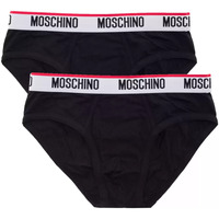 Sous-vêtements Homme Slips Moschino slip noir élastique bipack Noir