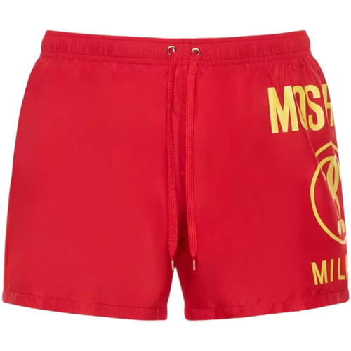 Vêshort Homme Maillots / Shorts de bain Moschino Maillot de bain rouge  avec logo Milan jaune Rouge