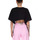 Vêtements Femme T-shirts & Polos GaËlle Paris T-shirt court noir  avec logo en métal Noir
