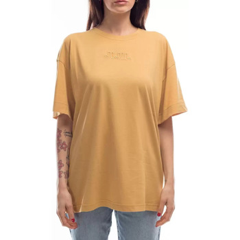 t-shirt jijil  t-shirt oversize jaune ocre 